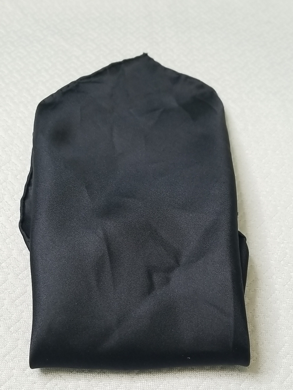 Neiman Marcus Vintage Mens Black Silk Pocket Square EUC